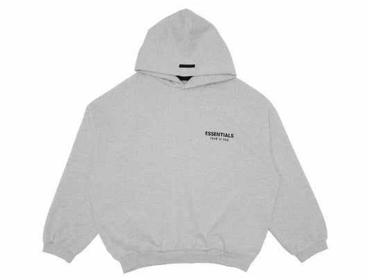 Essentials Light Heather Grey Fleece Hoodie