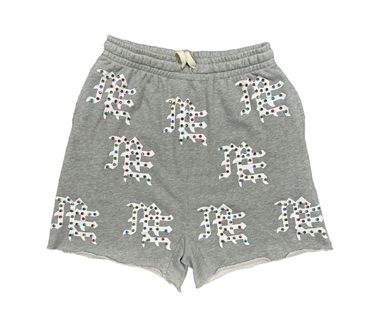 Mixed Emotion Grey ME Logo Shorts