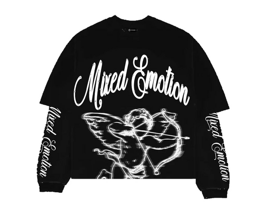 Mixed Emotion Black Blur L/S Tee