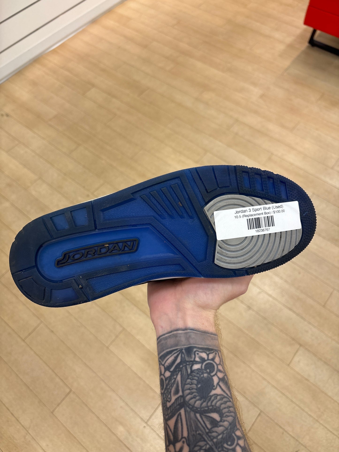 Jordan 3 Sport Blue (Used)