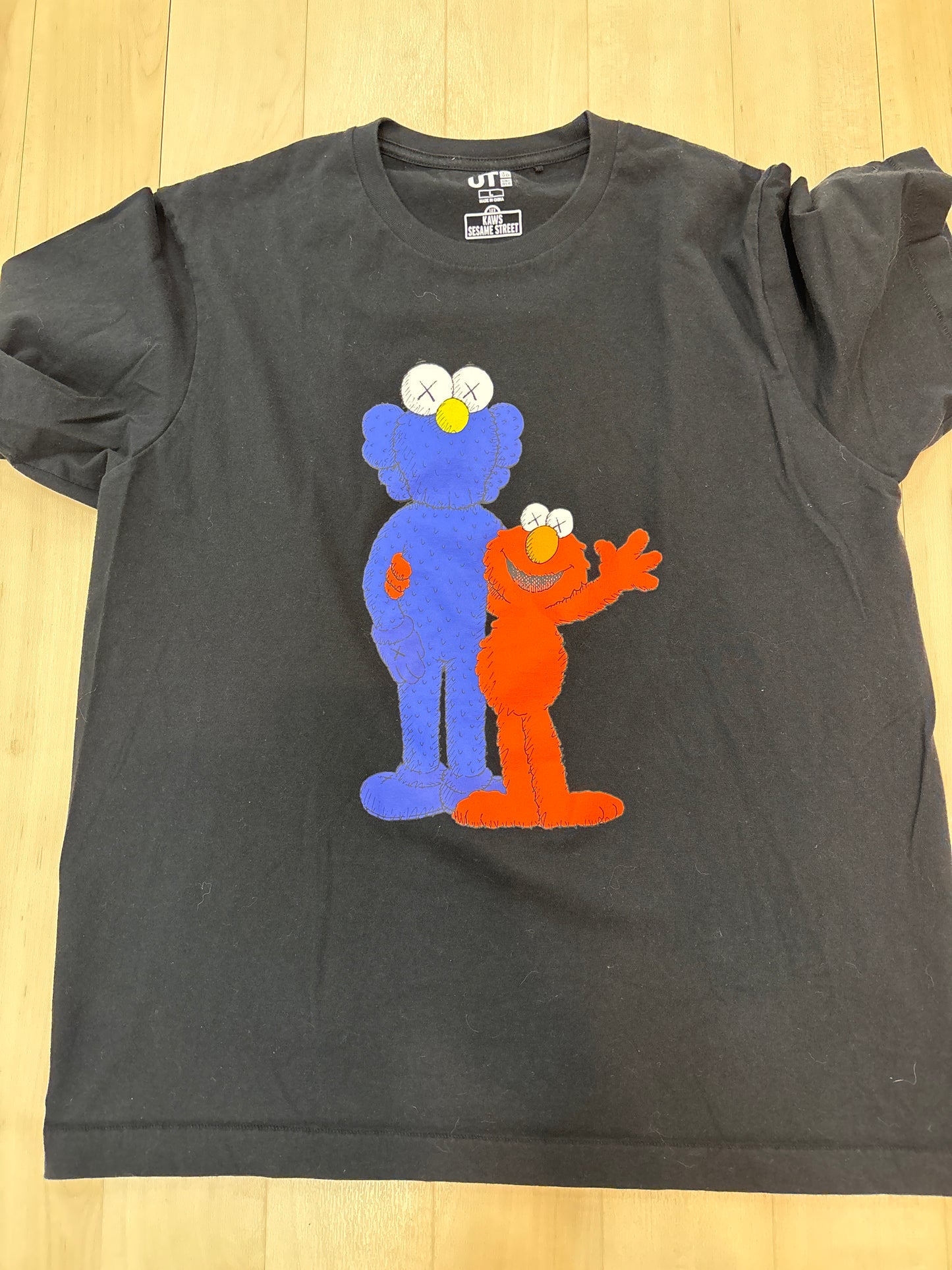 Kaws Uniqlo Sesame Street Black Tee (Used)