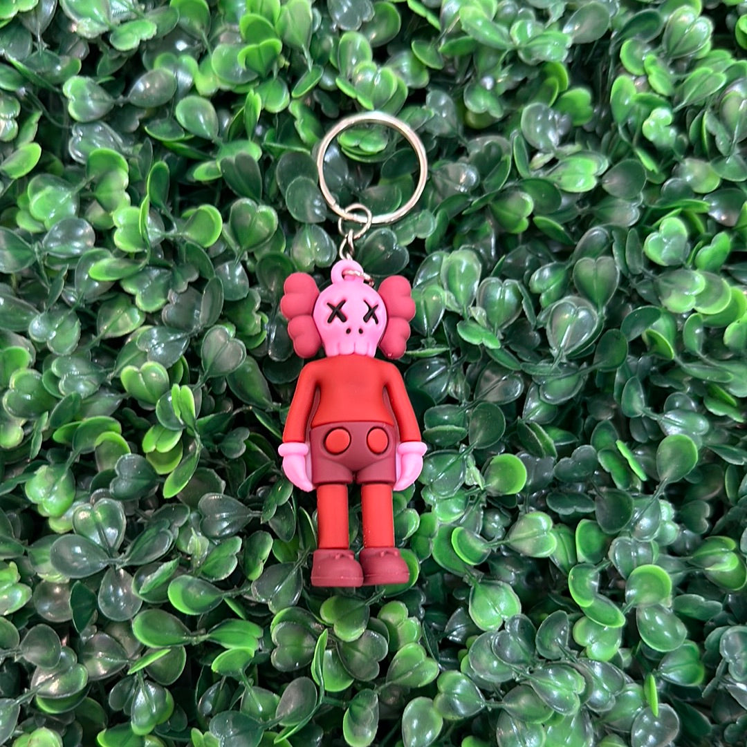 Kaws Keychain Pink/ Red