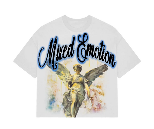 Mixed Emotion White Statue Tee