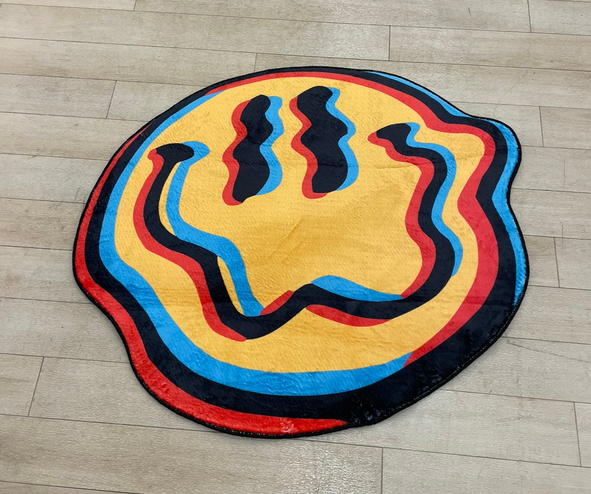 Trippy Smiley Face Rug