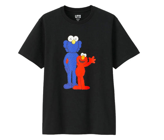 Kaws Uniqlo Sesame Street Black Tee (Used)