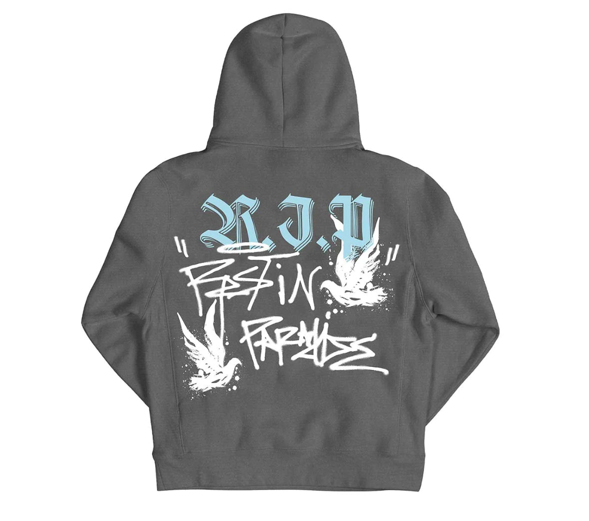 Revenge Graffiti Dove Vintage Black Hoodie