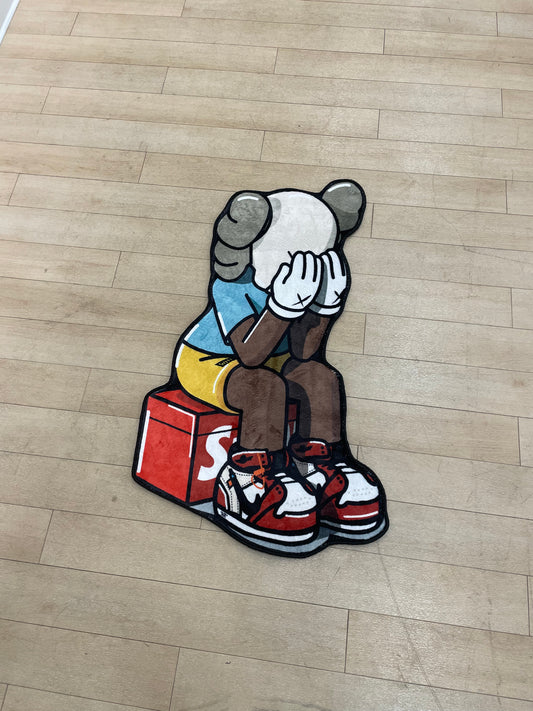 Kaws Covering Eyes Rug