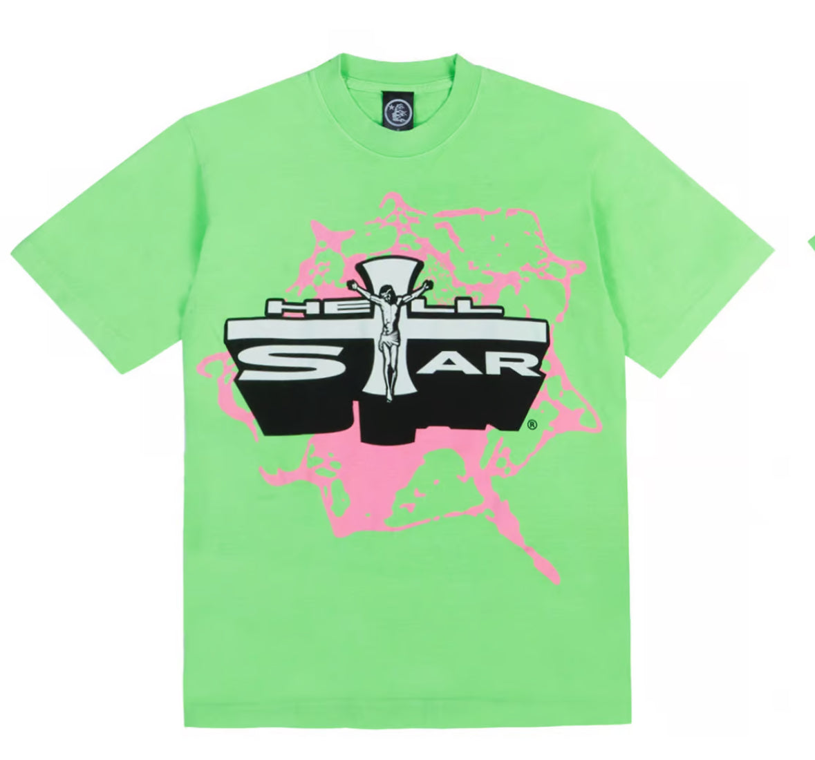 Hellstar Jesus Emblem Tee Lime