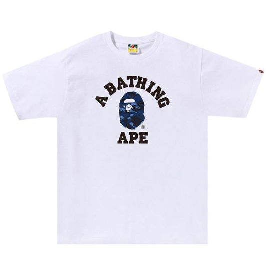 Bape Camo College Tee White/Navy Tee