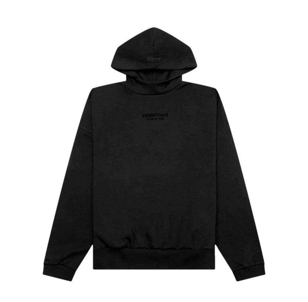 Essentials Jet Black Hoodie (Tried On)