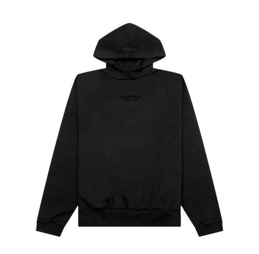 Essentials Jet Black Hoodie (Tried On)