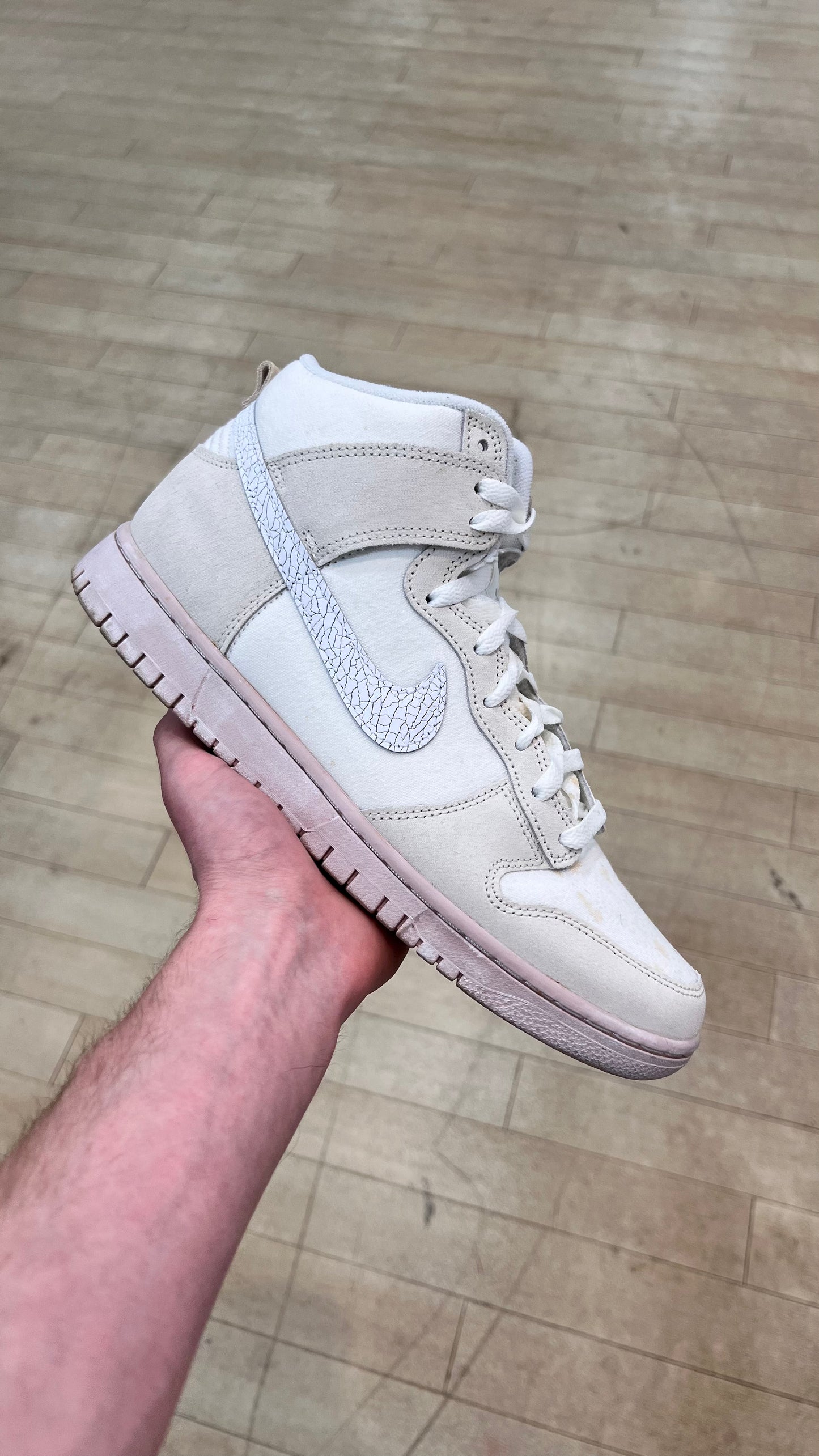 Nike Dunk High Cracked Leather Swoosh (Used)