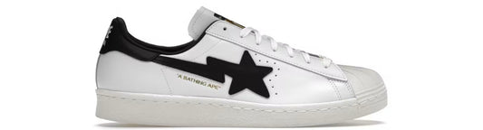 Bape Adidas Superstar 80s White Black (Used)