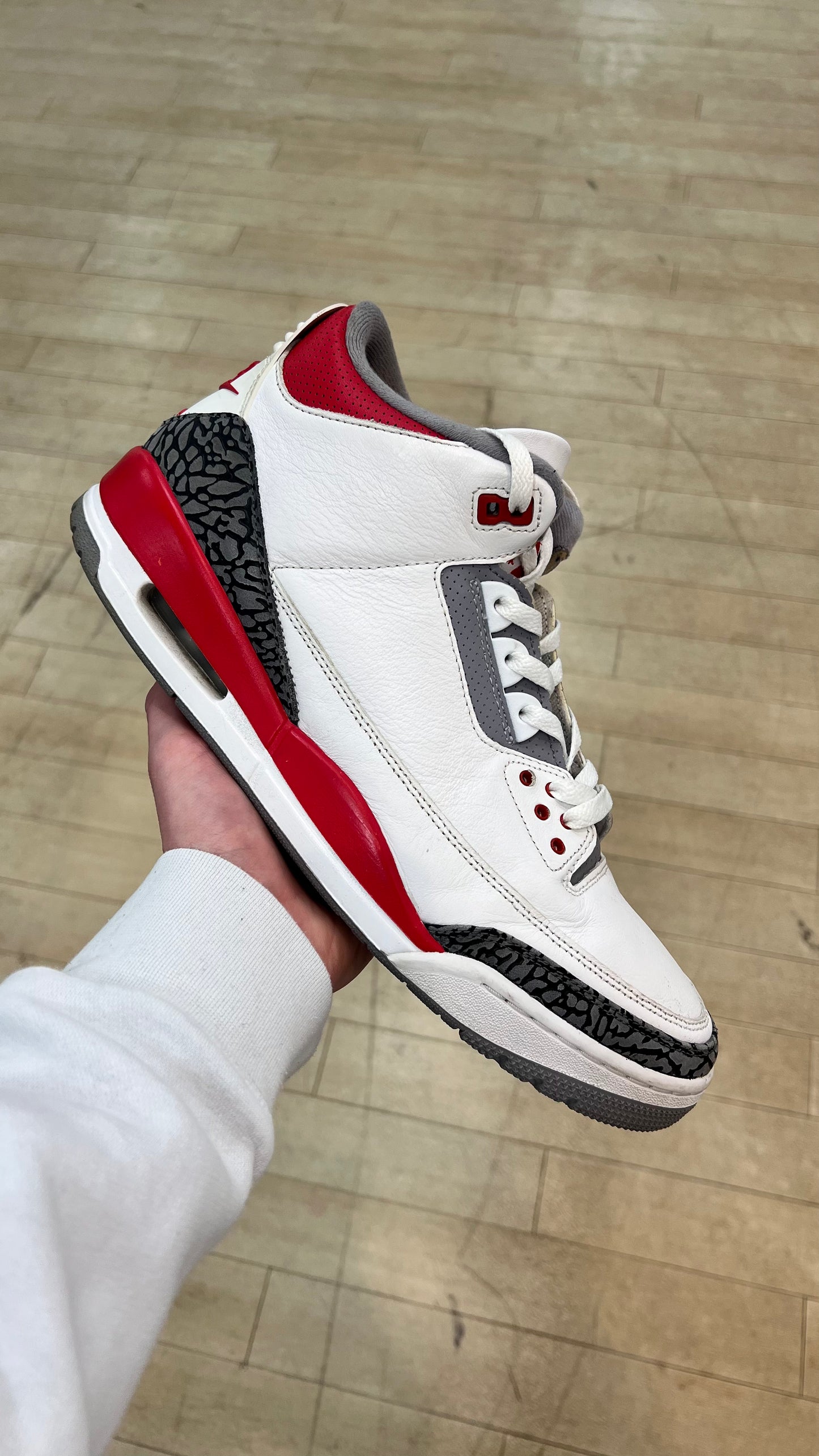 Jordan 3 Fire Red (Used, No Box)