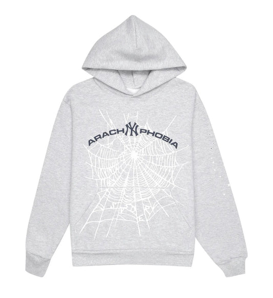 Sp5der Arach NY Phobia Hoodie Grey