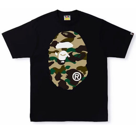 BAPE 1ST Camo Big Ape Head Tee Black