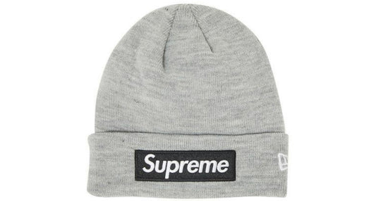 Supreme x New Era Box Logo Beanie Grey