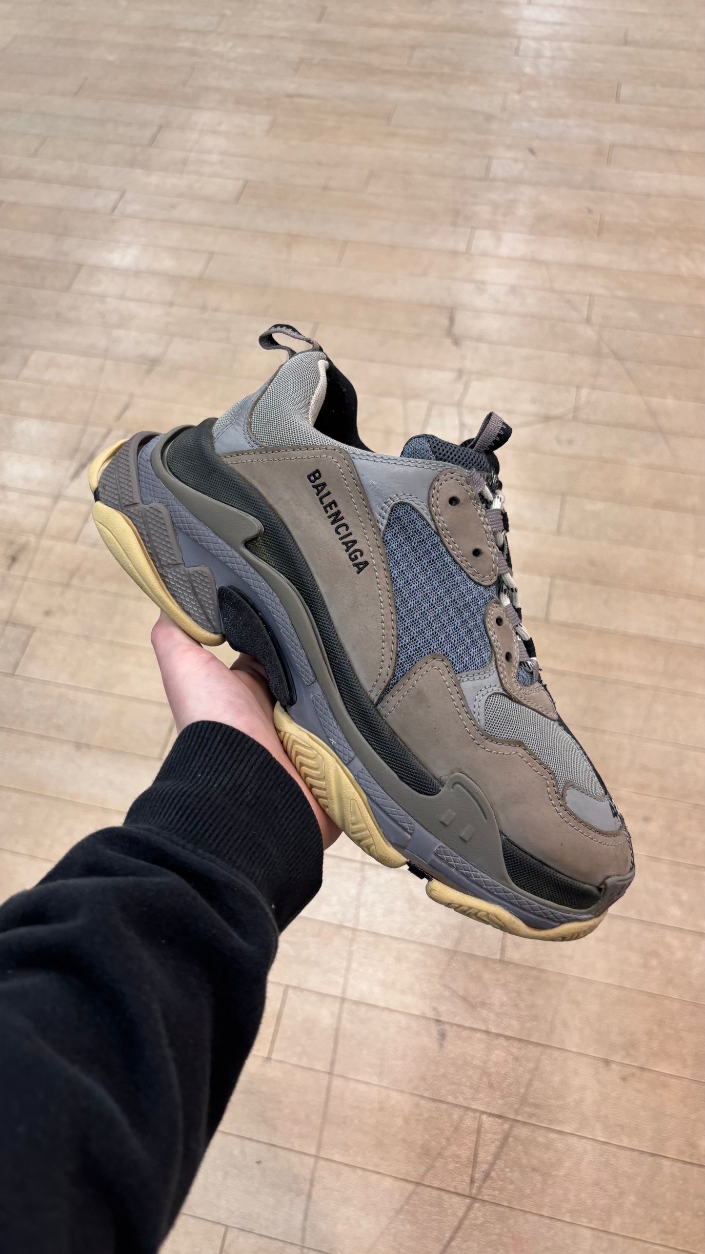 Balenciaga Triple S Split Black Grey (Used)