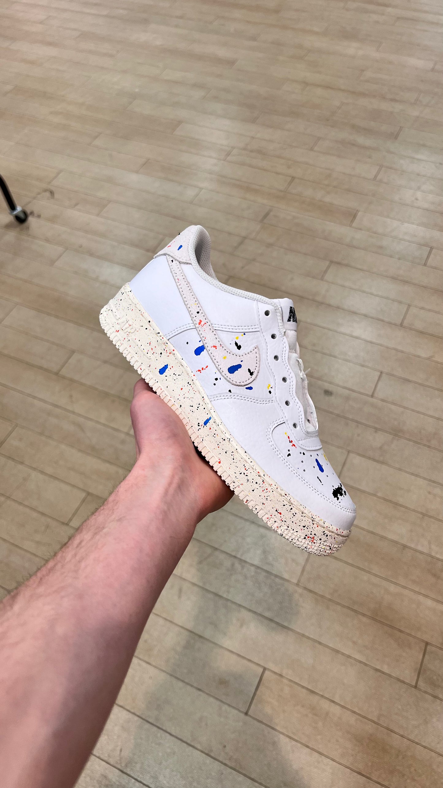 Air Force 1 Low GS Paint Splatter White (Used)