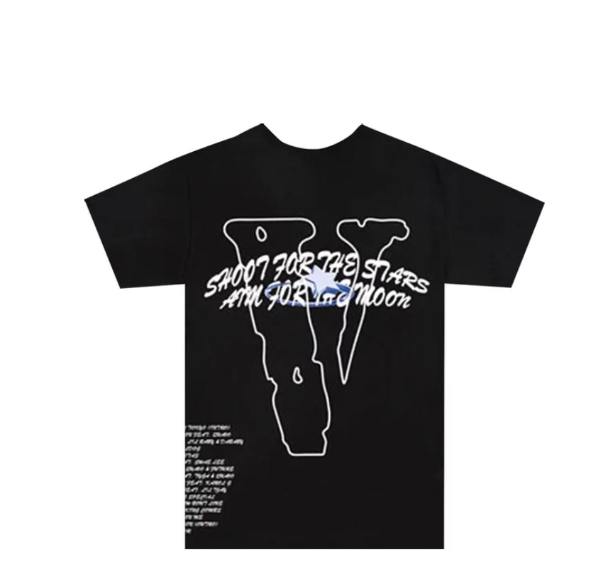 Vlone x Pop Smoke Track List Black Tee