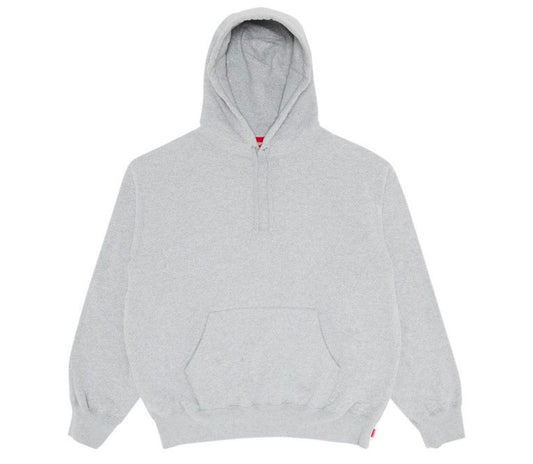 Supreme Satin Appliqué Hoodie Grey