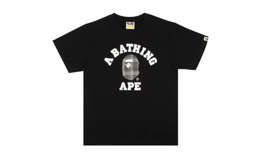 BAPE Check College Black/ Grey Tee