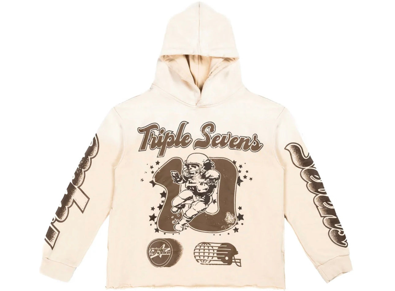 Triple 7 All Star Beige Hoodie