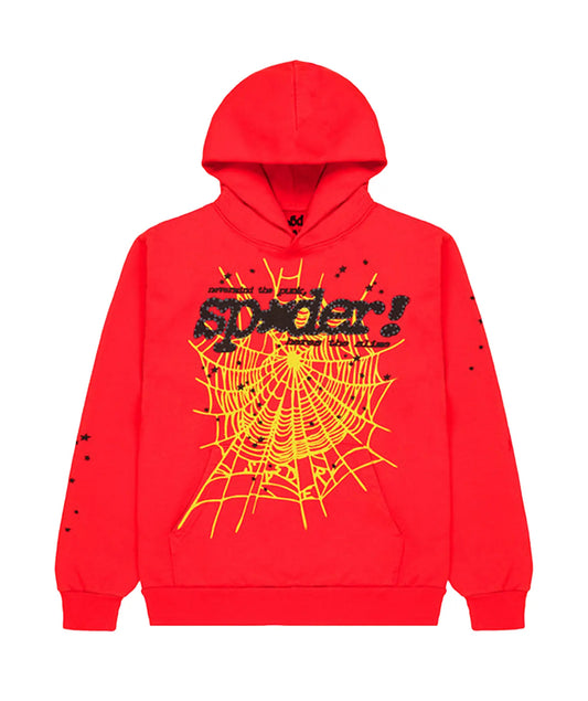 Sp5der P*nk Hoodie V2 Red