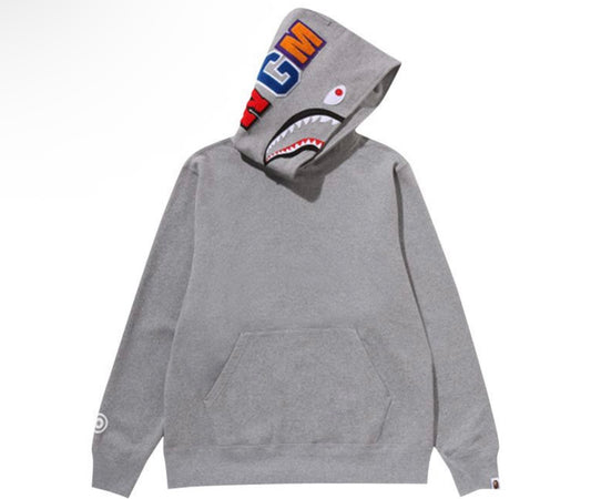 BAPE ABC Camo Shark Pullover Hoodie Grey