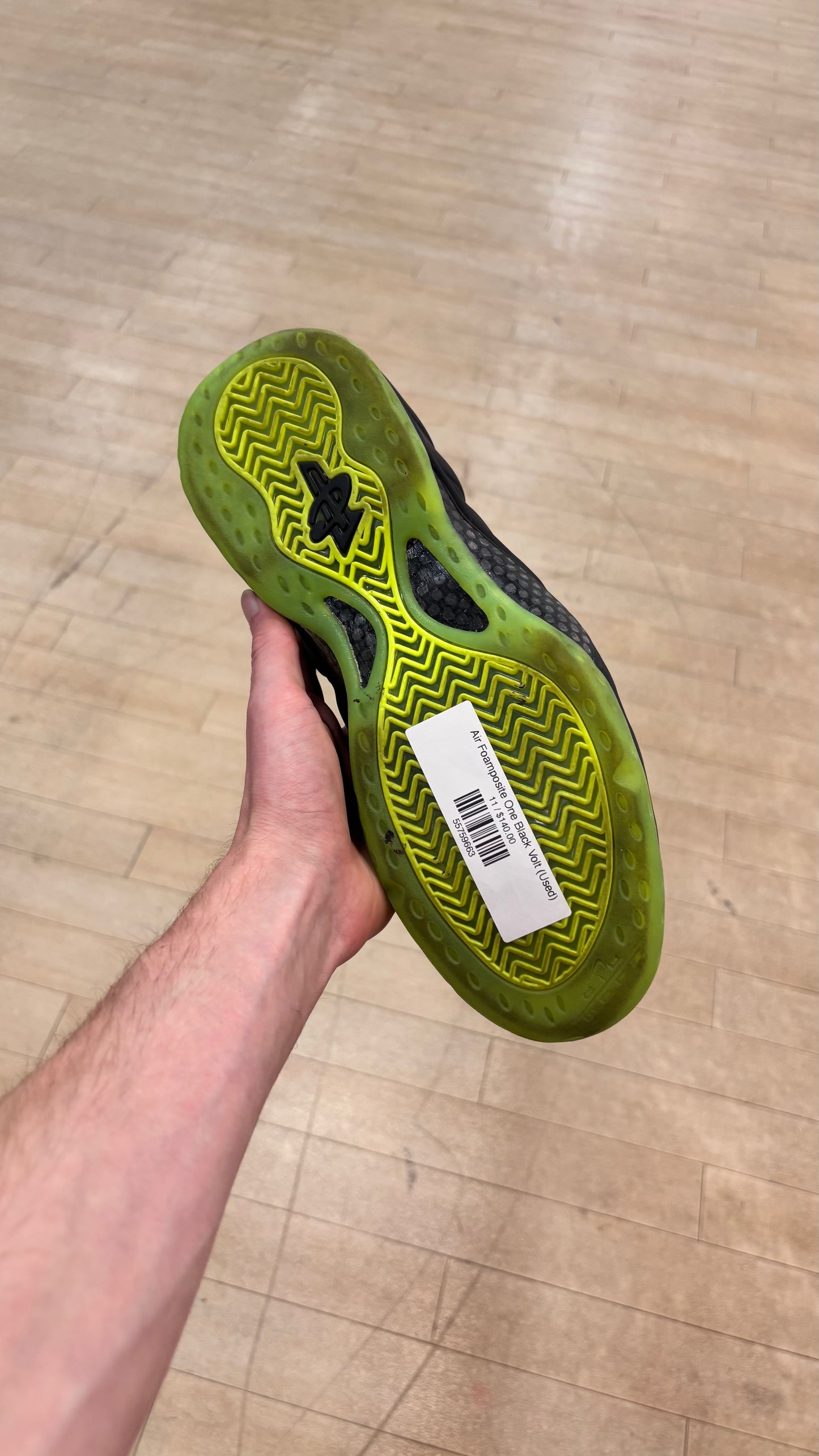 Air Foamposite One Black Volt (Used)