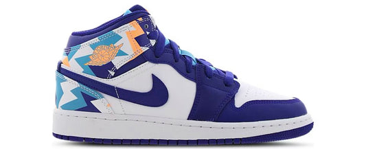Jordan 1 Mid Geometric Print GS