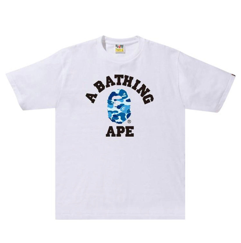 Bape ABC Camo College Tee White/Blue