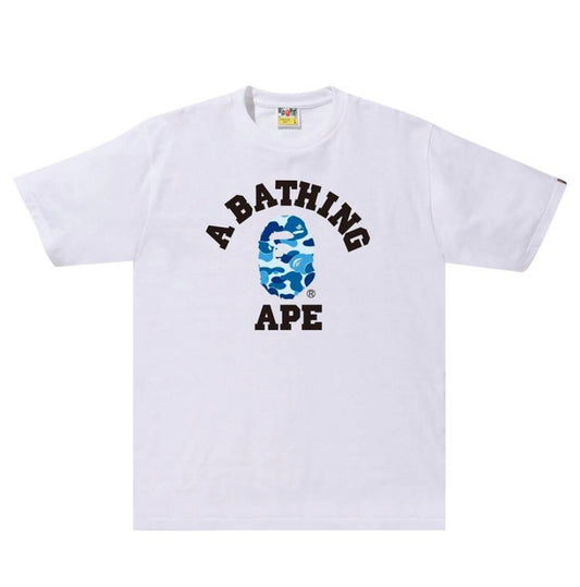 Bape ABC Camo College Tee White/Blue