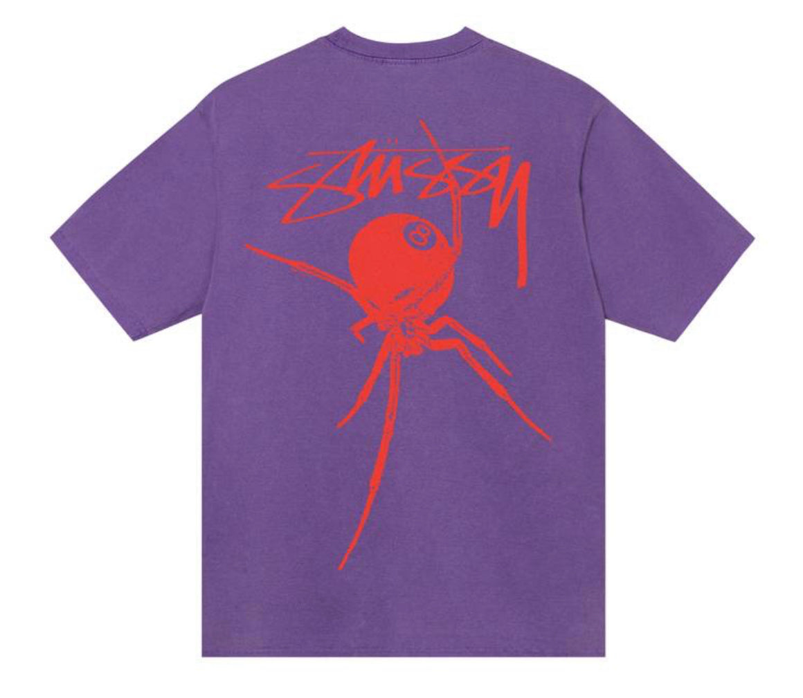 Stussy Arachnid Purple Tee