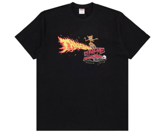 Supreme x Thrasher Back Tail Tee Black