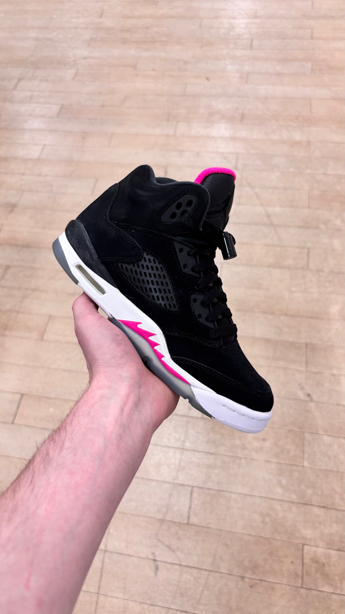 Jordan 5 Black Deadly Pink GS (Used)