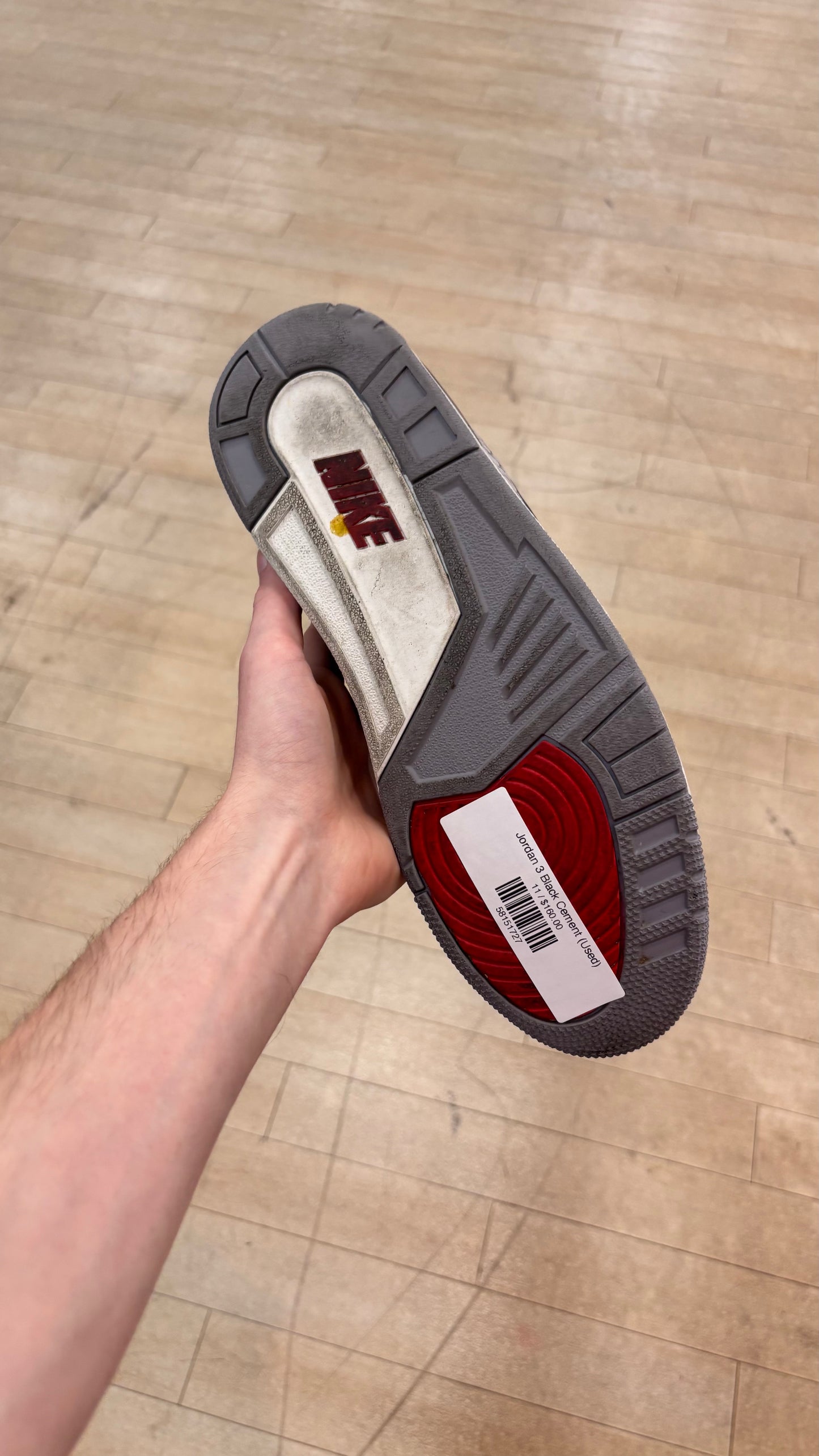 Jordan 3 Black Cement (Used)