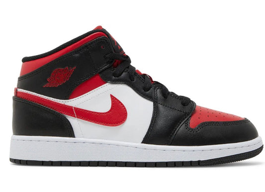 Jordan 1 Mid Black Fire Red GS (Used)