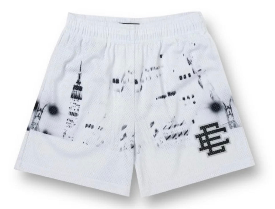 Eric Emanuel White Skyline Shorts