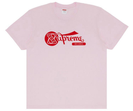 Supreme Record Tee Light Pink