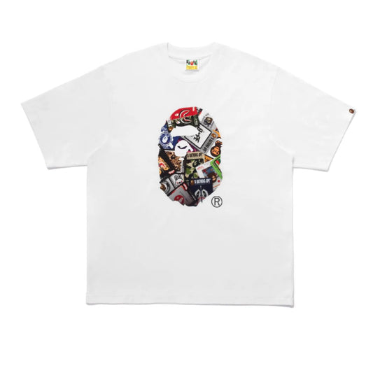 BAPE Trading Card Relaxed Fit White Tee
