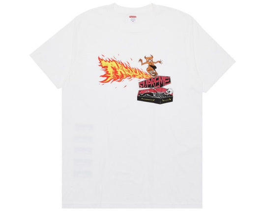 Supreme x Thrasher Back Tail Tee White