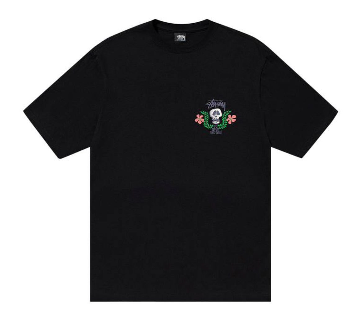 Stussy Skull Crest Tee Black