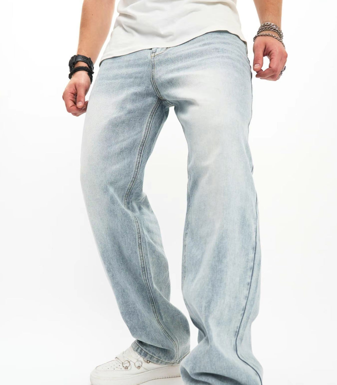 Light Wash Baggy Denim