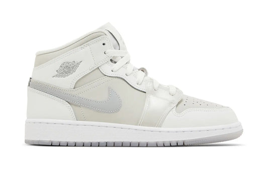 Jordan 1 Mid Summit White Metallic Silver GS