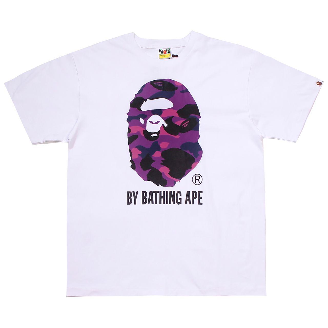 Bape Big Ape Head White/Purple Tee