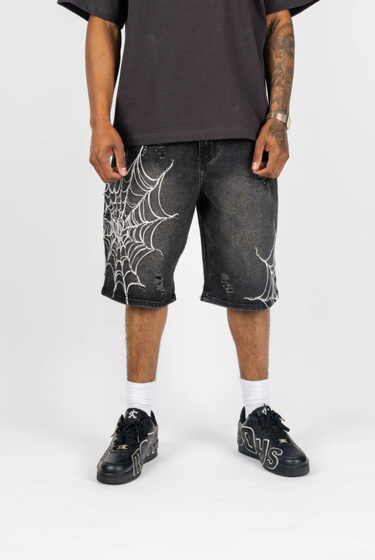 Rebel Minds Web Black Jorts
