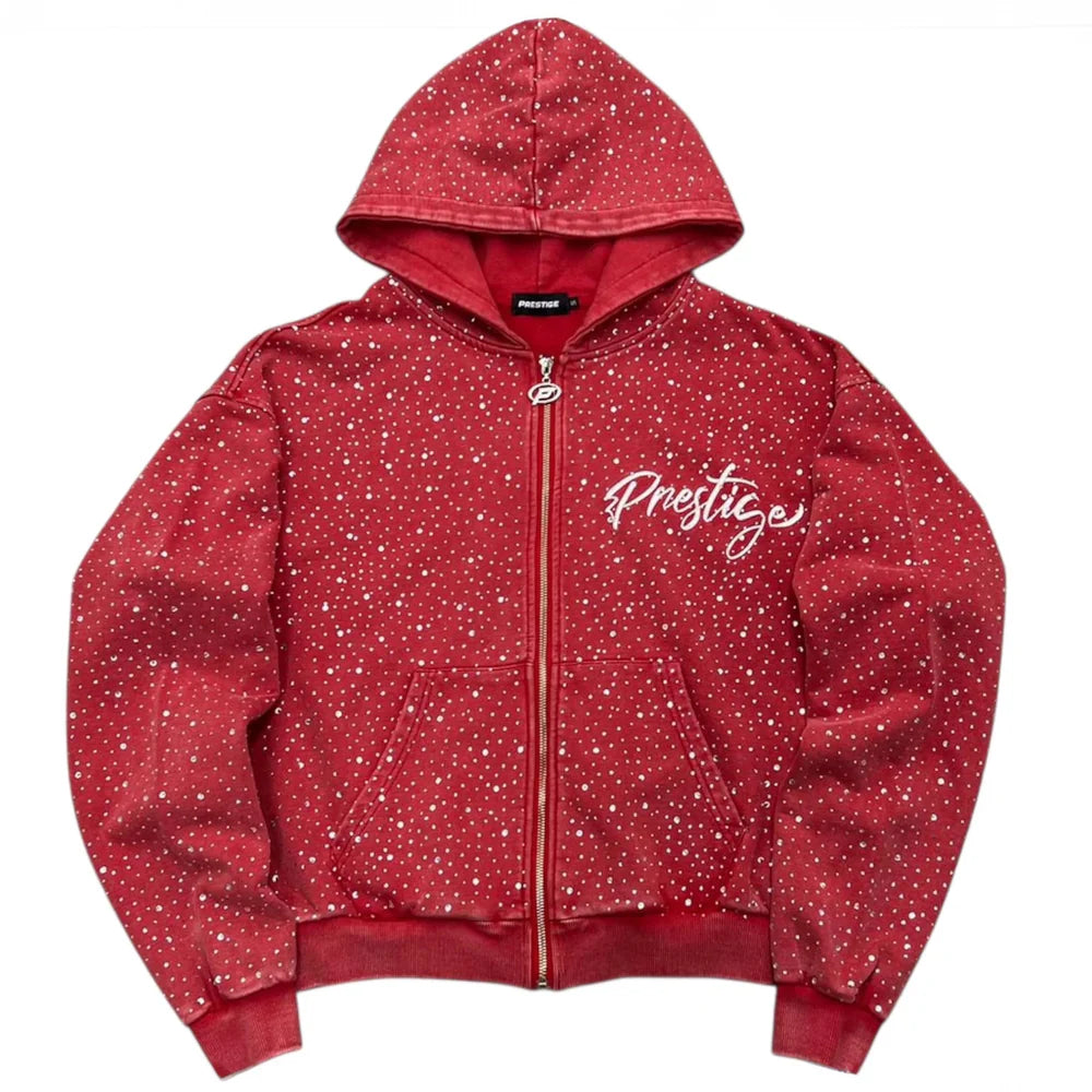 Prestige Diamond Hoodie Red