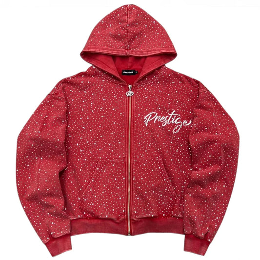 Prestige Diamond Hoodie Red
