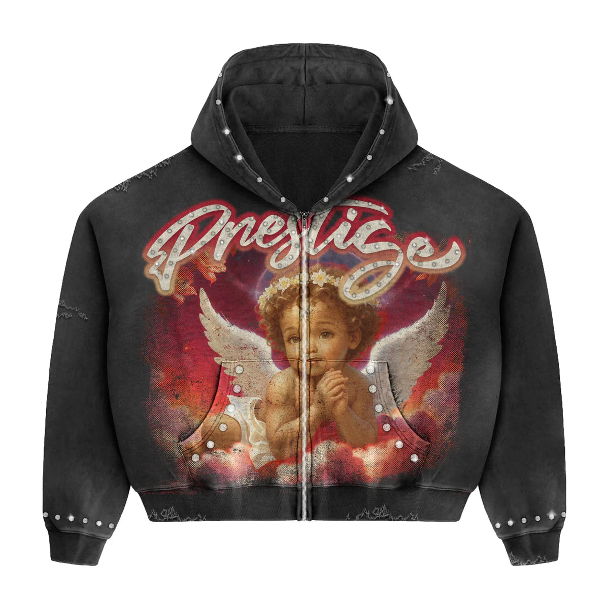 Prestige Red Black Angel Hoodie